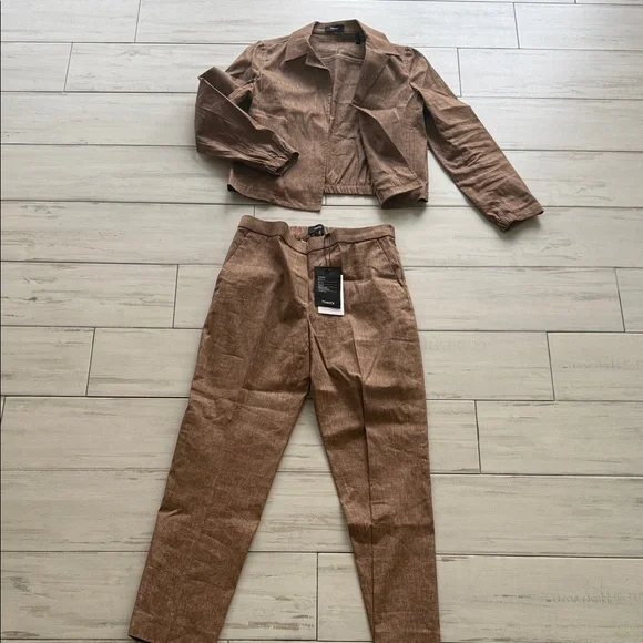 Theory Brown Women's Pants & Jacket Set - Picture 4 of 5